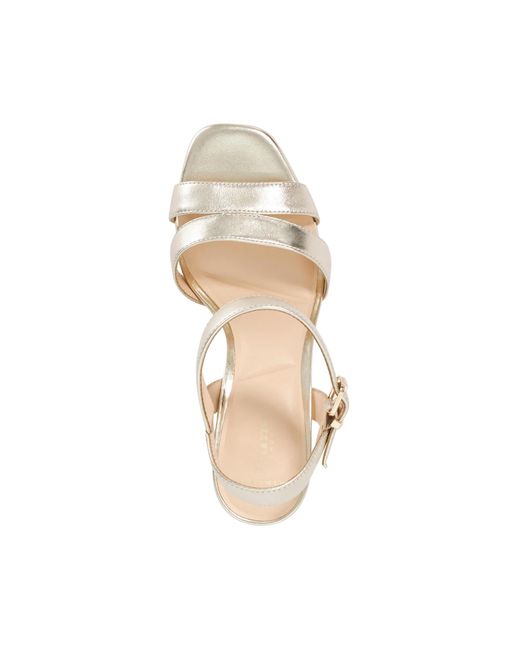 Dune Metallic Manifesting Block Heel Sandals