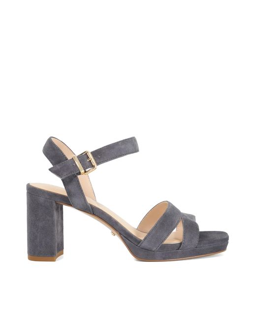Dune Blue Manifesting Block Heel Sandals