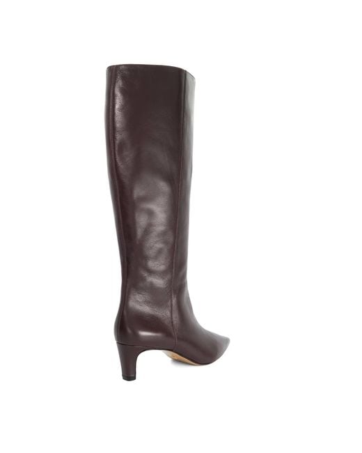 Dune Brown Wf Smoulder Heeled Knee-High Boots