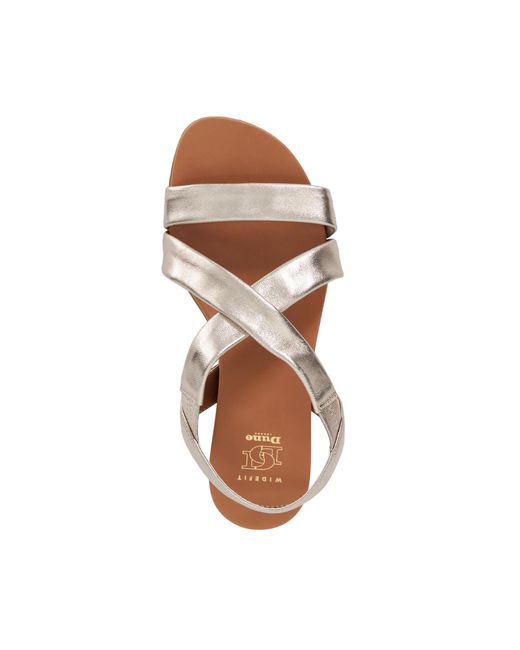 Dune Brown Wf Landies Wide Fit Casual Sandals