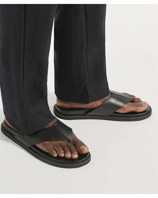 Dune Black Irvin Leather Toe Post Sandals for men
