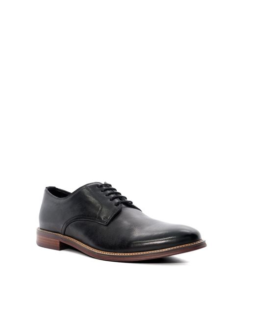 Dune Black Wf Stanleyy Natural Wood Sole Gibson Shoes for men