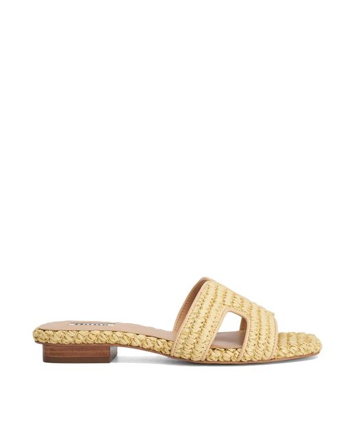 Dune Natural Loupes Slider Sandals