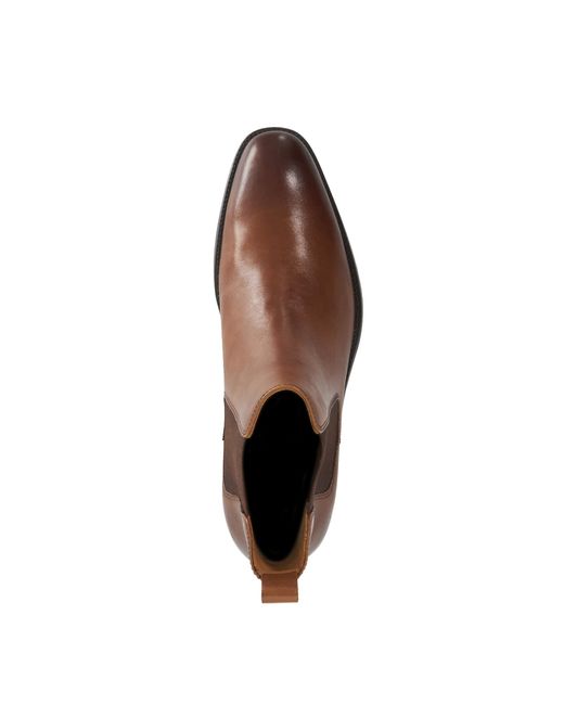 Dune Brown Matchin Flexi Sole Leather Chelsea Boots for men