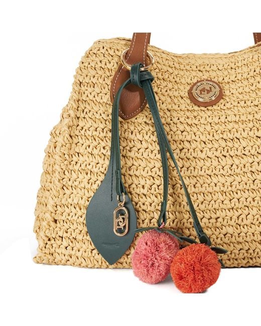 Dune Metallic Devotedly Raffia Double Grab Handle Tote Bag