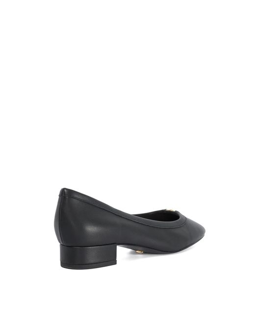 Dune Blue Approve Leather Ballet Flats