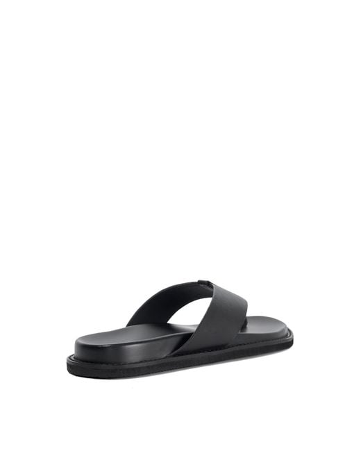 Dune Black Irvin Leather Toe Post Sandals for men