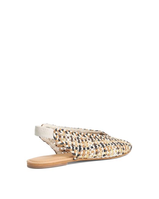 Dune Natural Hollianne Braided Leather Slingback Sandals