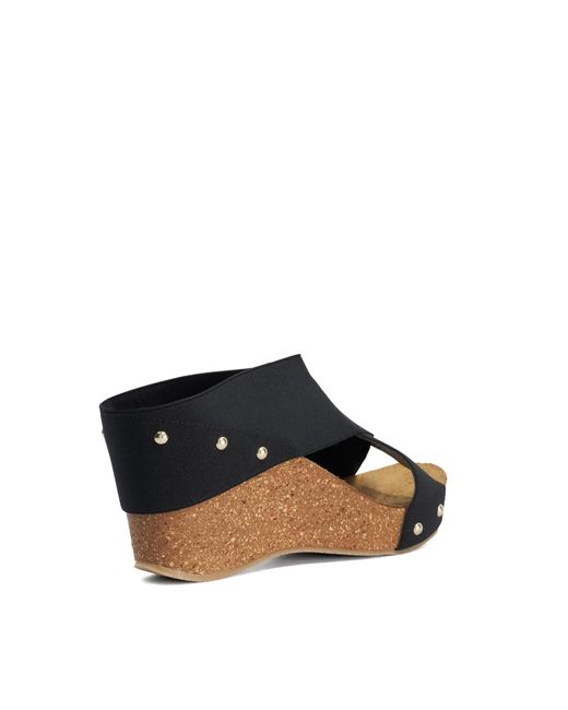 Dune Blue Krossleys Open Toe Wedge Sandals