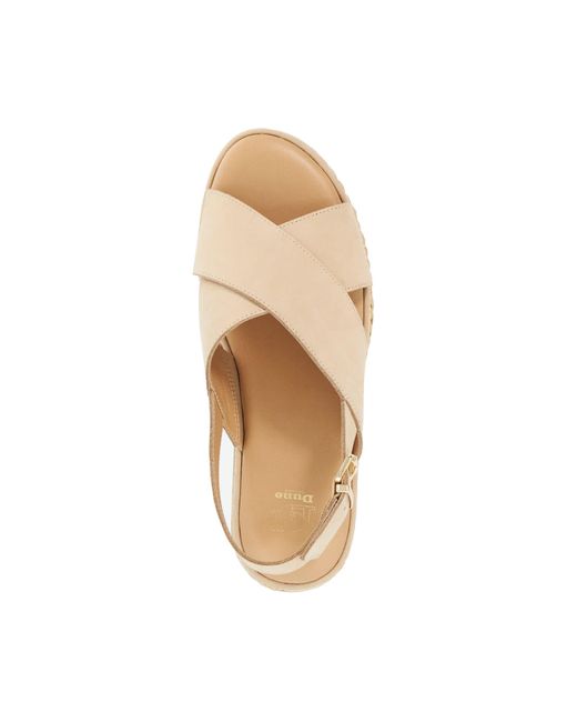 Dune Natural Kiya Raffia Flatform Sandals