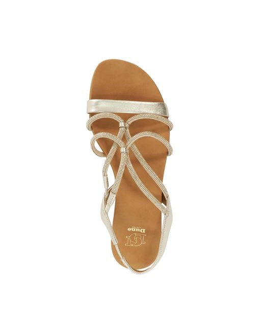 Dune Natural Lyrically Flat Strappy Sandals
