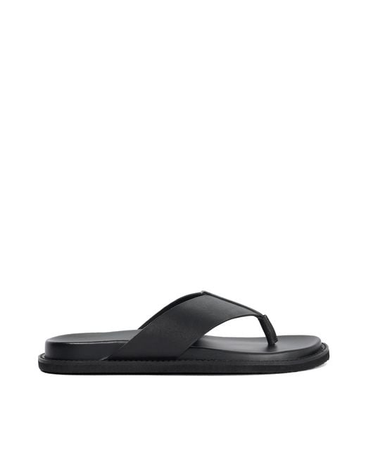 Dune Black Irvin Leather Toe Post Sandals for men