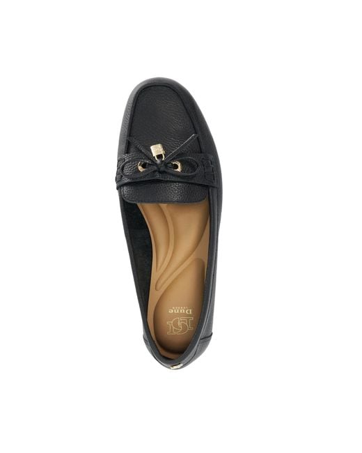 Dune Black Girella Bow-Detail Loafers