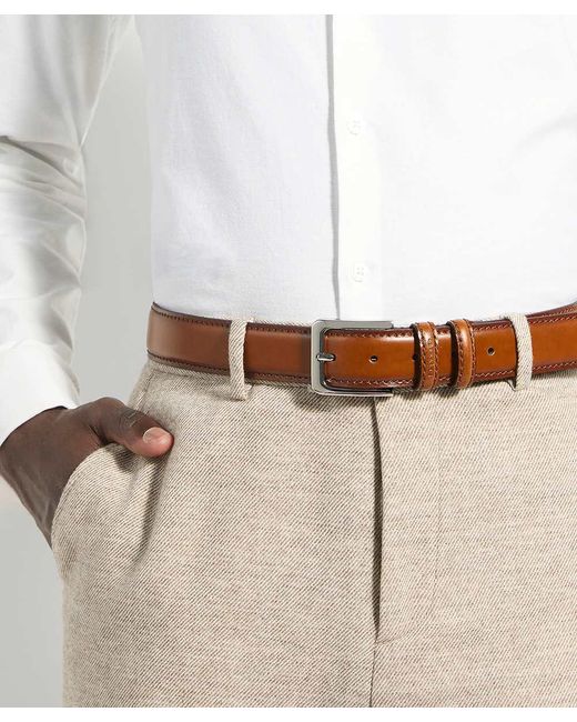 Dune Brown Overturn Suede Belt for men