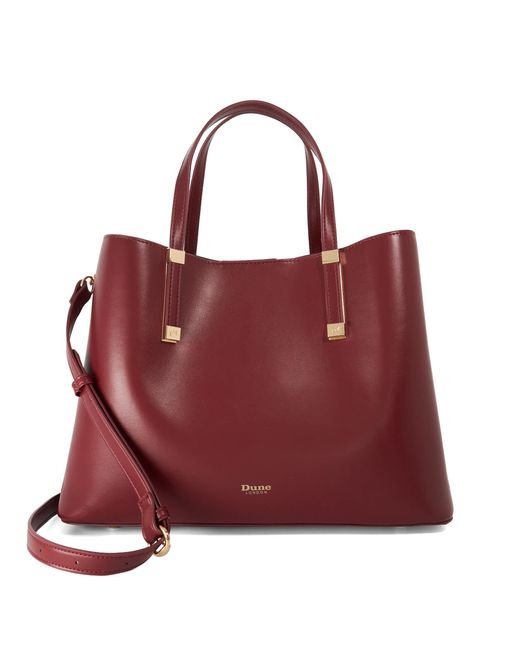 Dune Red Dorry Branded Hardware Tote Bag