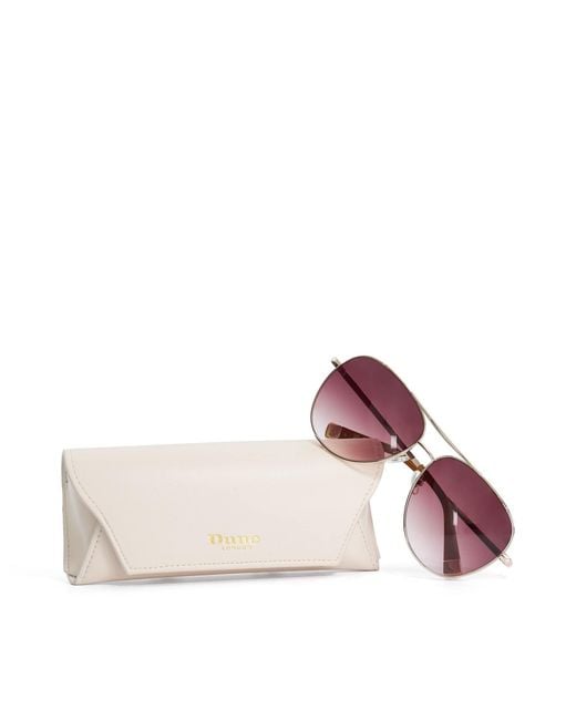 Dune Purple Grace Aviator Sunglasses