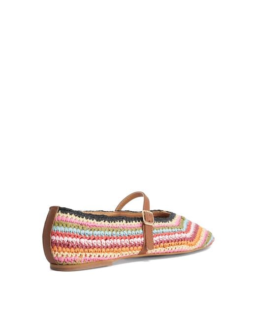 Dune Pink Haloha Raffia Mary-Janes
