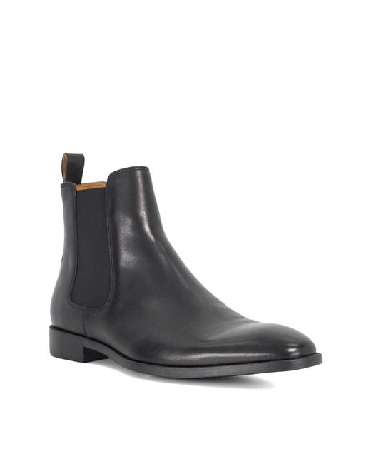 Dune Black Matchin Wf Flexi Sole Leather Chelsea Boots for men