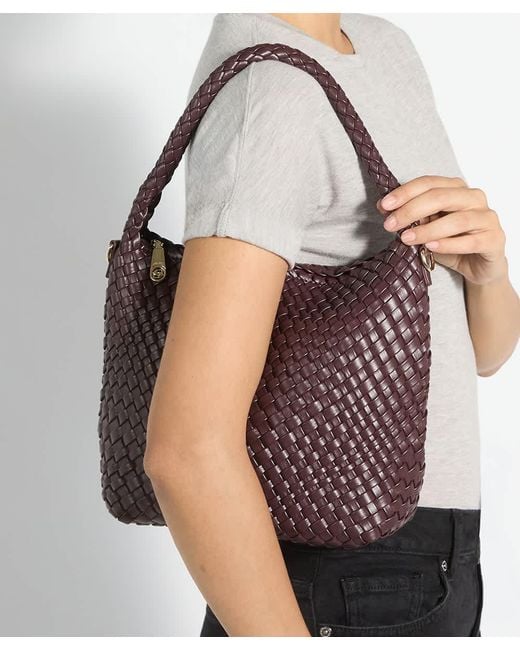 Dune Brown Deliberate M Woven Shoulder Bag