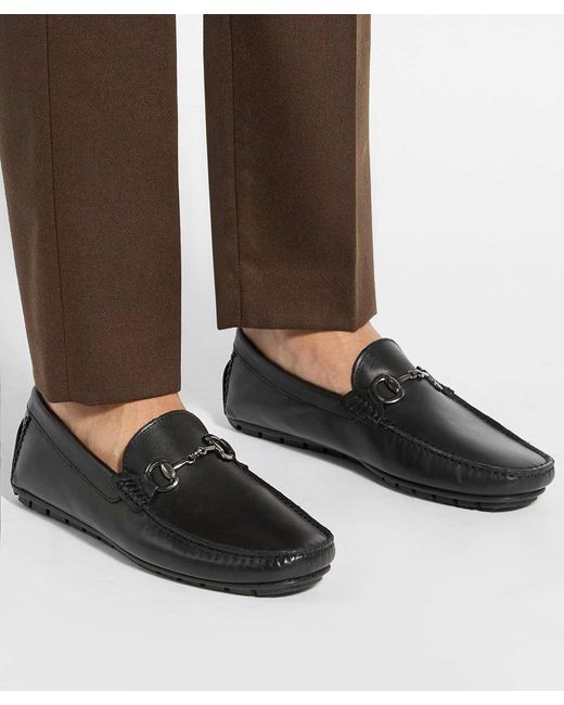 Dune Black Brackon Snaffle Trim Suede Loafers for men
