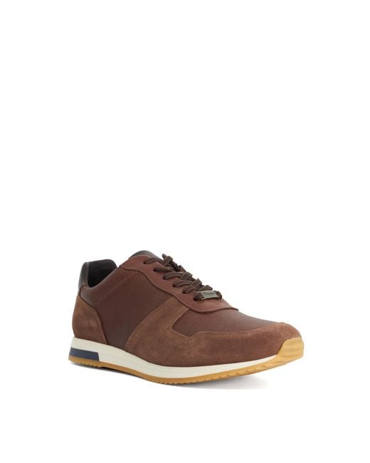 Dune Brown Wf Trusting Lace-Up Low-Top Trainers for men
