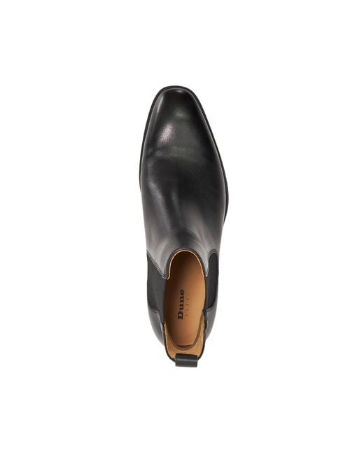 Dune Black Matchin Wf Flexi Sole Leather Chelsea Boots for men