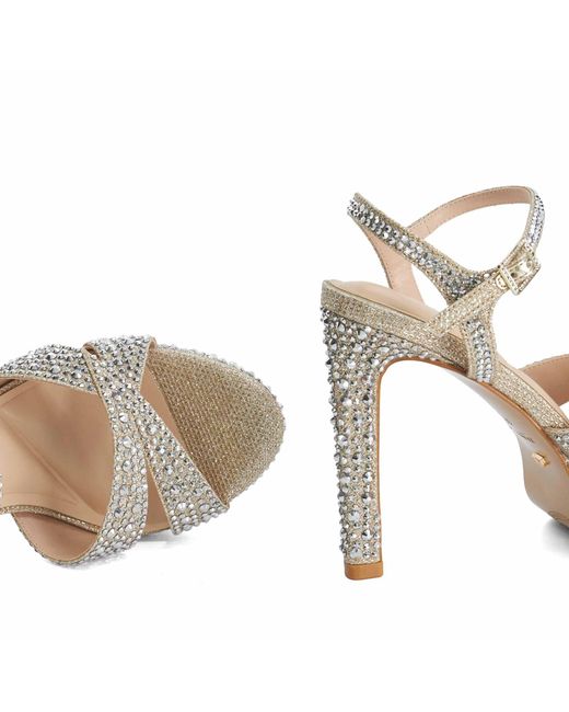 Dune Metallic Mayve Stiletto Heel Sandals