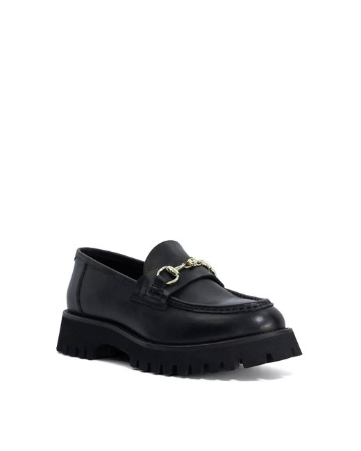 Dune Black Grissinis T Chunky Snaffle Trim Loafers