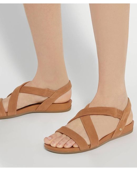 Dune Brown Landies Flat Sandals