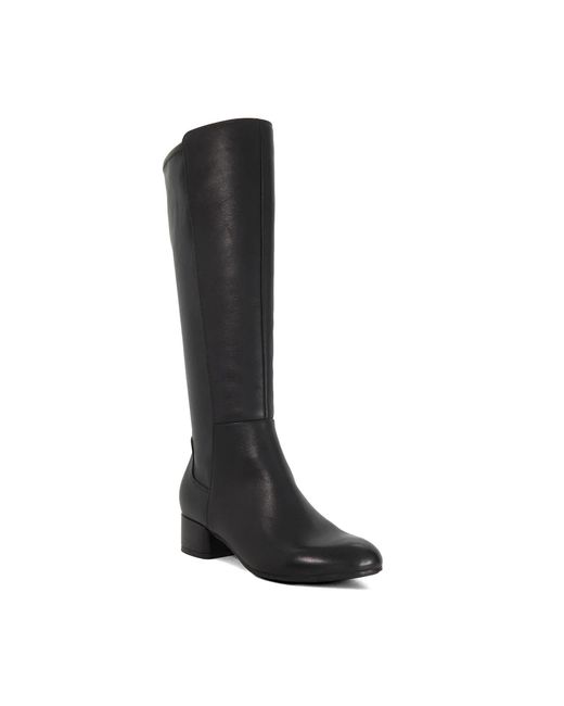 Dune Black Tayla Stretch Knee-High Boots
