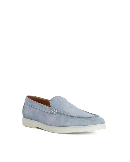 Dune Blue Boltman Suede Casual Loafers for men