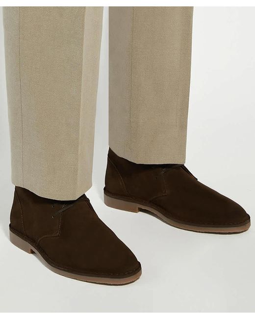 Dune Brown Cashed Casual Chukka Boots for men