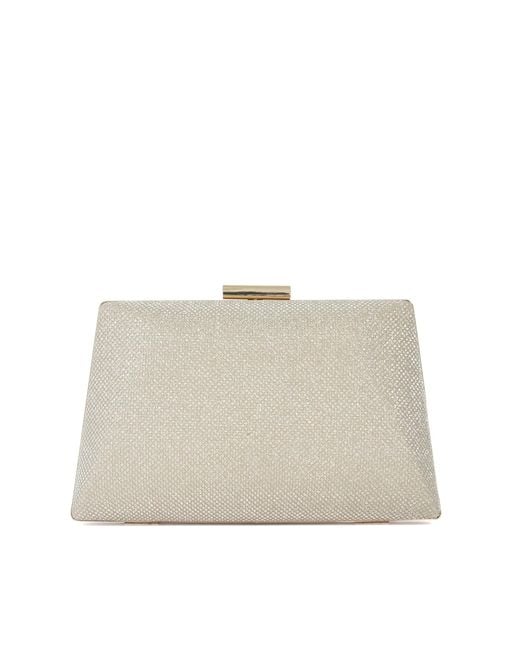 Dune Natural Bellaria Box Clutch Bag