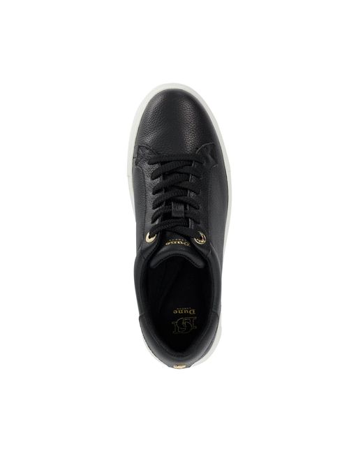 Dune Black Evienne Leather Lace-Up Chunky Trainers