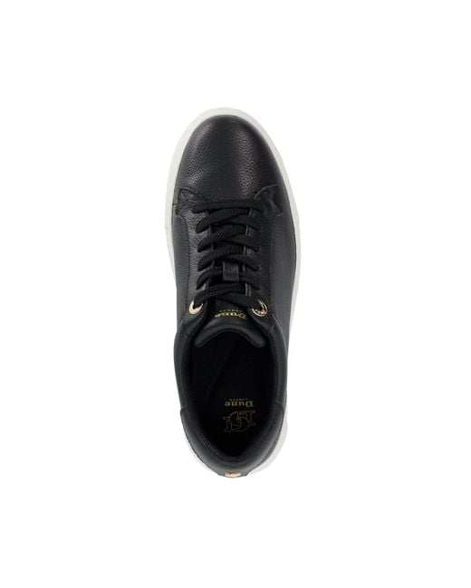 Dune Black Evienne Leather Lace-Up Chunky Trainers