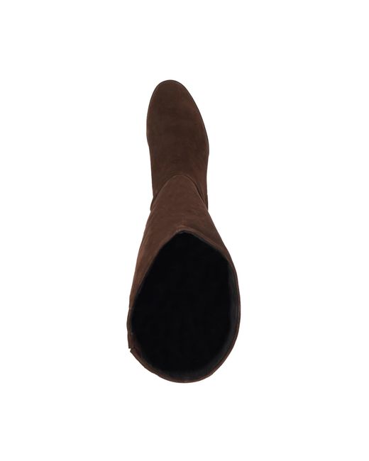 Dune Brown Starlling Knee-High Block Heel Boots