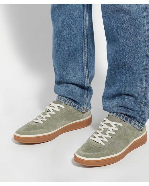 Dune Natural Tony Suede Lace-Up Trainers for men