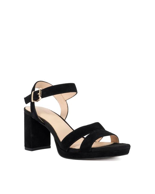 Dune Black Manifesting Block Heel Sandals