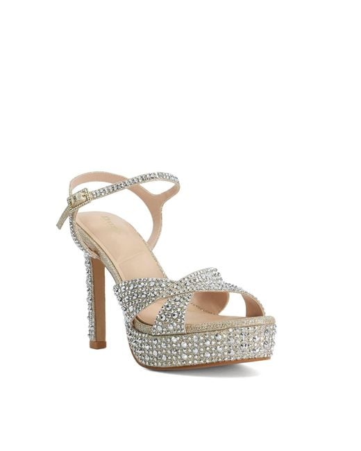 Dune Metallic Mayve Stiletto Heel Sandals