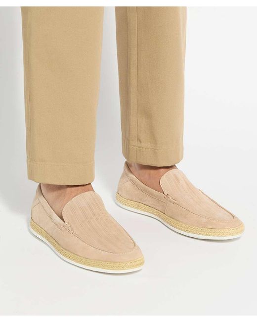 Dune Natural Barnies Casual Suede Loafers for men