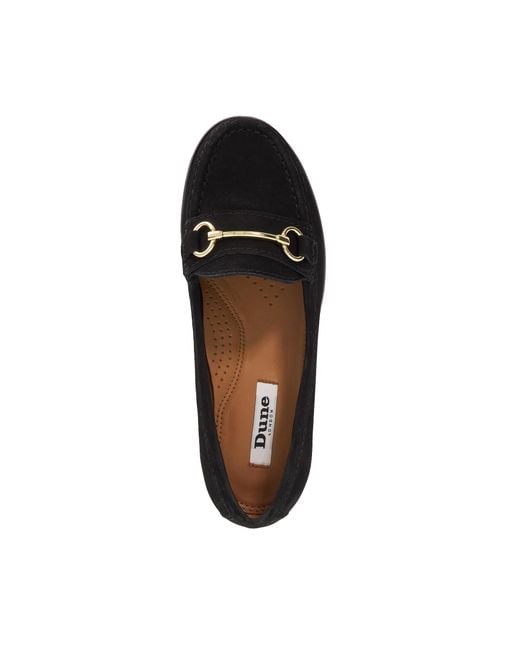 Dune Black Wf Glenny Wide Fit Snaffle Trim Loafers