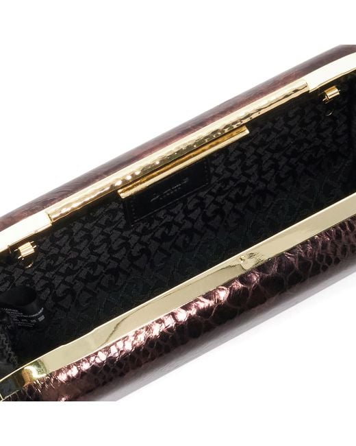 Dune Brown Body Structured Chain Strap Clutch Bag
