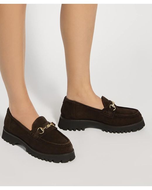 Dune Black Grissinis T Chunky Snaffle Trim Loafers