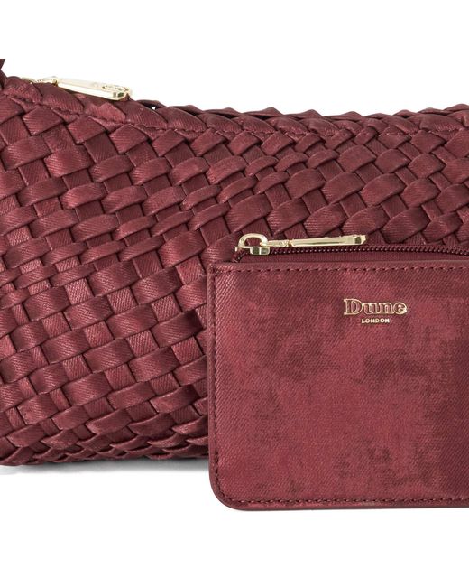 Dune Purple Deliberating Woven East-West Shoulder Bag