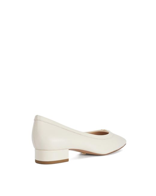 Dune Natural Approve Leather Ballet Flats