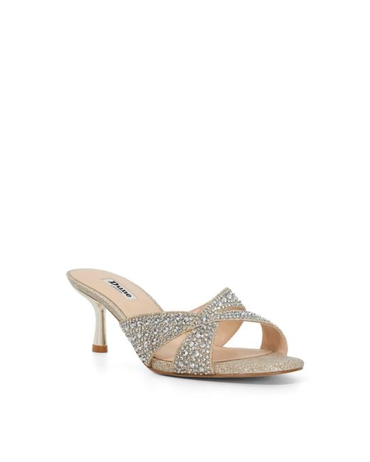 Dune Metallic Monette Embellished Slip On Mules