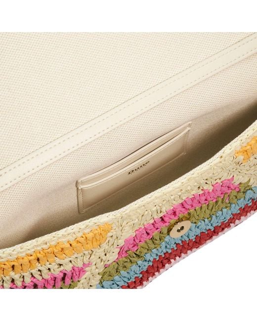 Dune Red Essentials Raffia Clutch Bag
