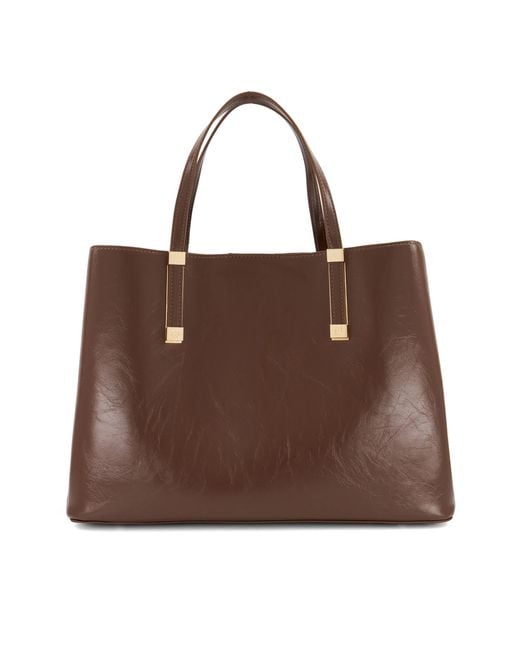 Dune Brown Dorry P Textured Tote Bag
