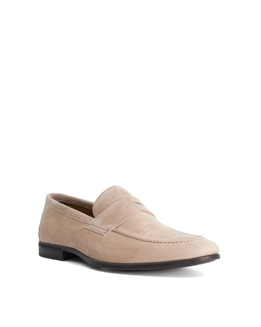 Dune Natural Barclays Suede Loafers for men