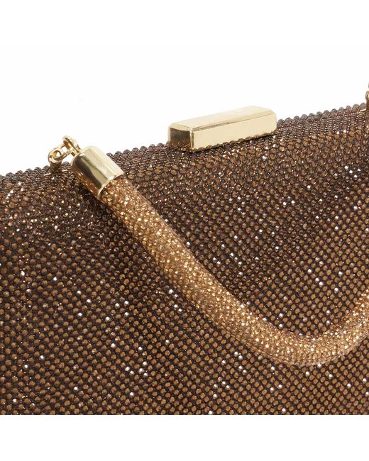 Dune Brown Beaut Diamante Handle Evening Bag